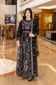 Black Embroidered Maxi Dress