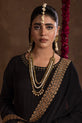 Black & Yellow Pakistani Chiffon Dress