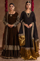 Black & Yellow Pakistani Plus Size Dresses