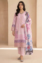 Blush Pink Printed Dhanak Straight Suit