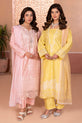 Blush Pink  & Yellow Pakistani Plus Size Dresses