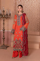 Burnt Orange Embroidered Dress
