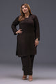 Dark Chocolate Chiffon Dress For Women
