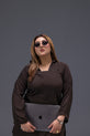 Dark Chocolate Pakistani Summer Dress For Women