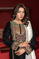 Deep Midnight Black Velvet Suit For Women