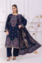 Deep Navy Blue Pakistani Casual Dress