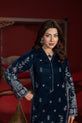 Deep Navy Velvet Dress For Women 