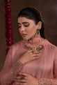 Embroidered Pink Chiffon Dress