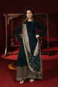 Green Anarkali Velvet Suit