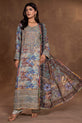 Luxury Dusty Blue Casual Dress