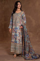 Luxury Dusty Blue Winter Dress