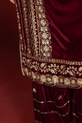 Luxury Maroon Pakistani Winter Dress
