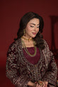 Magnificent Maroon velvet Dress in UK
