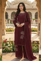Maroon Pakistani Winter Dress