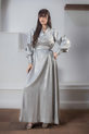 Metallic Silver Coat-Trouser for Women