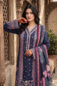Navy Blue Printed Party Wear Dress