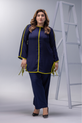 Navy and Lime Georgette Co-ord Dress