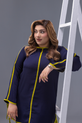 Navy and Lime Georgette Pakistani Casual Wear
