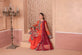 Orange Pakistani Chiffon Dress UK