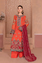 Orange Pakistani Plus Size Dress
