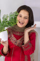 Pakistani Red Dress For Kids 