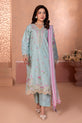  Pastel Aqua Embroidered Pakistani Eid Dress
