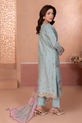  Pastel Aqua Embroidered Pakistani Party Wear Dress
