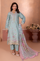  Pastel Aqua Embroidered Pakistani Salwar Kameez