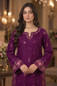 Plum Purple Embroidered Plus Size Dress