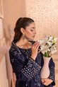 Royal Blue 3-Piece Pakistani Party Wear Dress