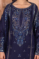 Royal Blue 3-Piece Pakistani Winter Dress