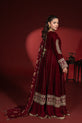 Royal Maroon Pakistani Mehndi Dress