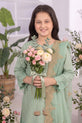 Sage Green Chiffon Suit For Kid