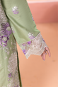 Sage Green Embroidered Pakistani Cotton Dress