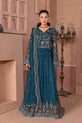 Teal Chiffon Maxi Dress
