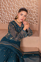 Teal Chiffon Maxi Dress For Women