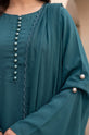  Teal Georgette Plus Size Dress