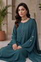  Teal Georgette Summer Dress