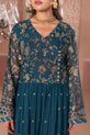 Teal Pakistani Maxi Dress