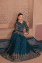 Teal Pakistani Maxi Formal Dress