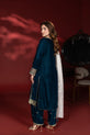 Teal Readymade Pakistani Plus Size Dress