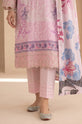 Blush Pink Printed Dhanak Straight Suit with Printed Shawl - DH02