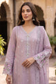 Lilac Embroidered Linen 3 Piece Suit with Chiffon Dupatta - GU777