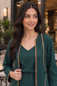Textured Forest Green Modern Kimono Co-ord -RW22