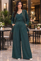 Textured Forest Green Modern Kimono Co-ord -RW22