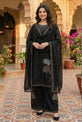 black Dhanak readymade suit
