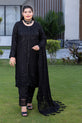 black readymade dress