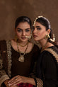 chocolate-brown Pakistani Plus Size  Dresses