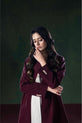 deep winewestern dress