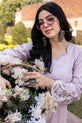 embroidered lilac cotton suit